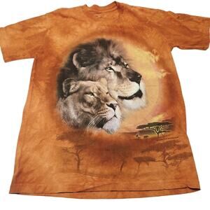 The Mountain Lions Tie Dye T-Shirt Men’s Small Orange 2009 Graphic